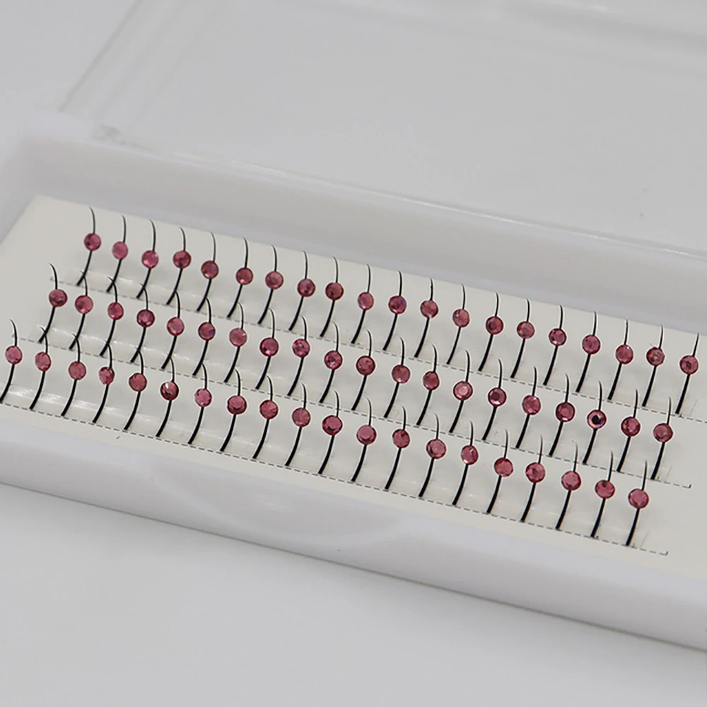 

Glitter Diamond False Eyelashes Silver Shiny Rhinestones Individual Lashes Extension Colorful False Eyelash Extension For Makeup