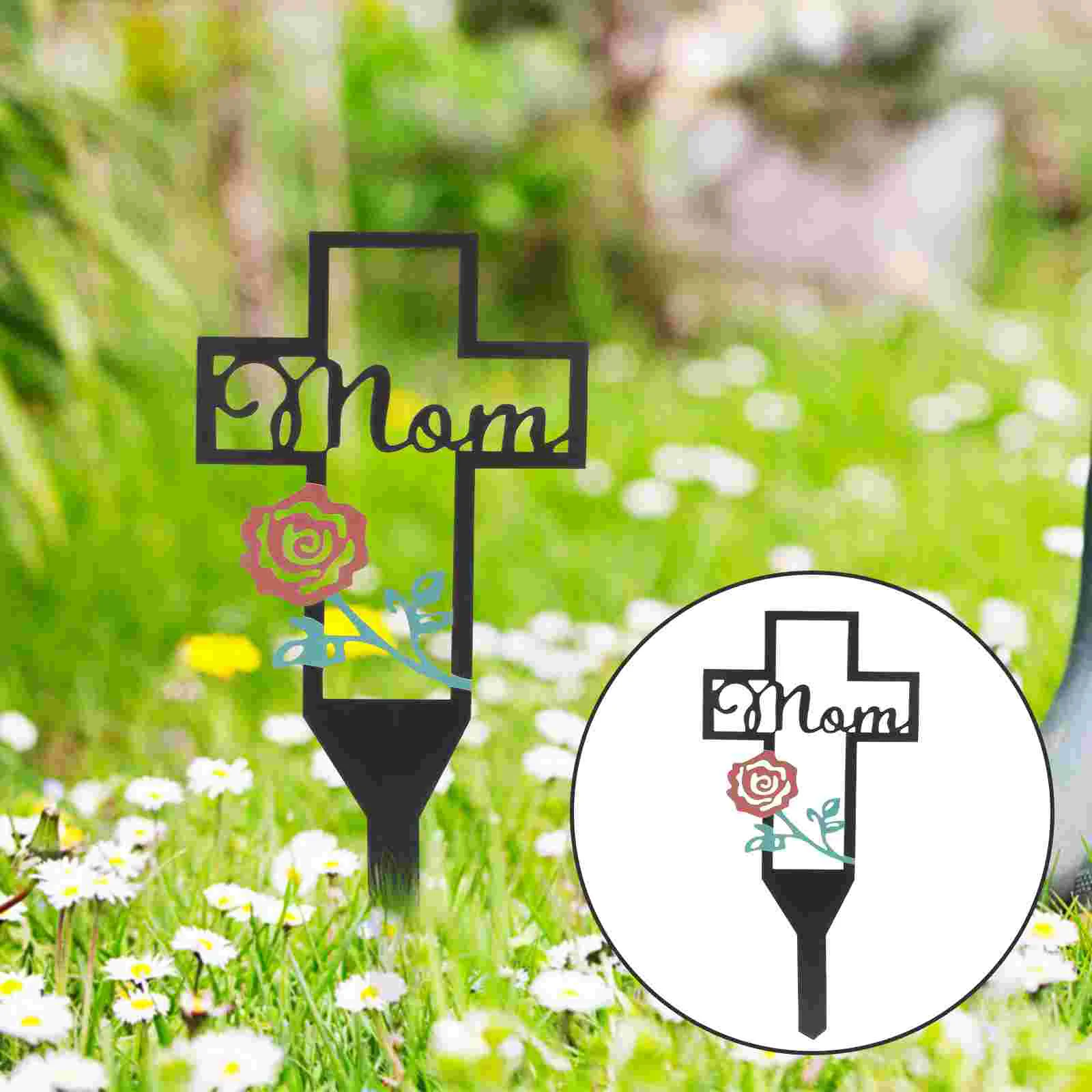 

Stake Cemetery Decor Memorial Sign Gardencross Yard Grave Outdoor Stakes Marker Lawn Decorations Ornament Inserted Insert Plaque