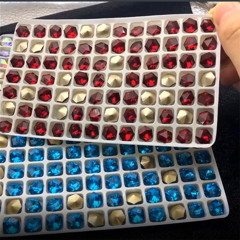 

50Pcs 3D Glitter K9 Pointed Bottom Nail Art Rhinestones Crystal Diamonds Nail Charms DIY Nail Gems Jewelry Manicure Accessories