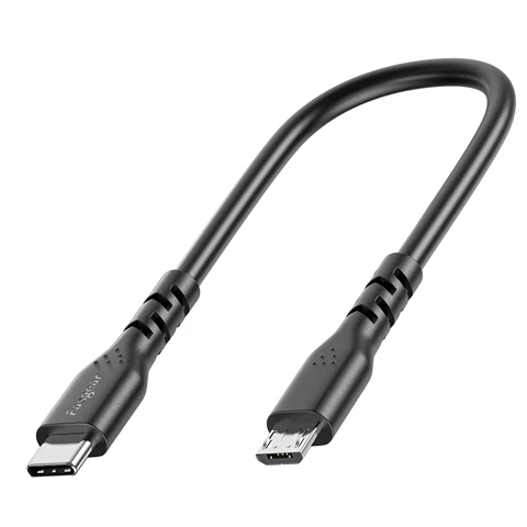 Короткий кабель Fasgear USB C - Micro USB 1 шт. Кабель USB 2.0 Type C - Micro USB Поддержка синхронизации данных и зарядки Совместимость с MacBook Pro |Контроллер PS4/X-box |Устройство Android Phone OTG