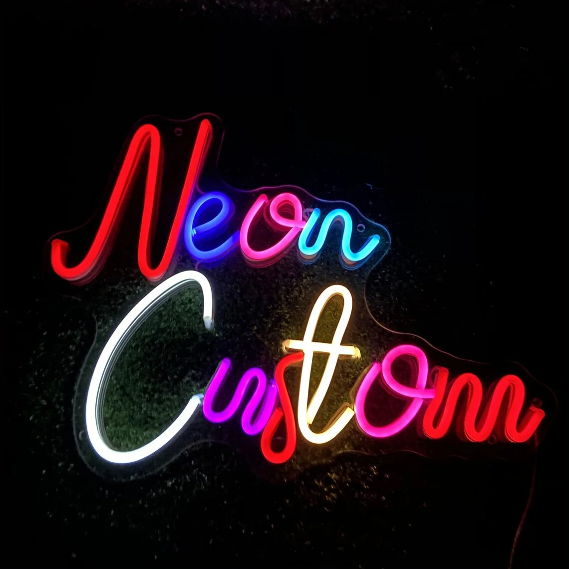 Custom Neon Sign Personalised Business Logo Customize Name Led Neon Light Birthday Party Wedding Room Decoration Night Lamp Sign
