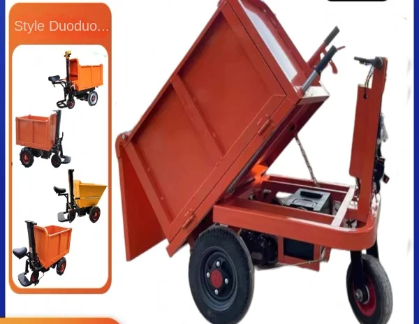 Электрическая тележка кирпичная Тяговая Песочная серая грузовая Строительная