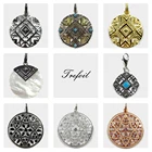 Африканский орнамент с африканскими дисками и звездами, модное ювелирное изделие из стерлингового серебра 925 пробы, Модный этнический подарок для женщин и девушек, ожерелье