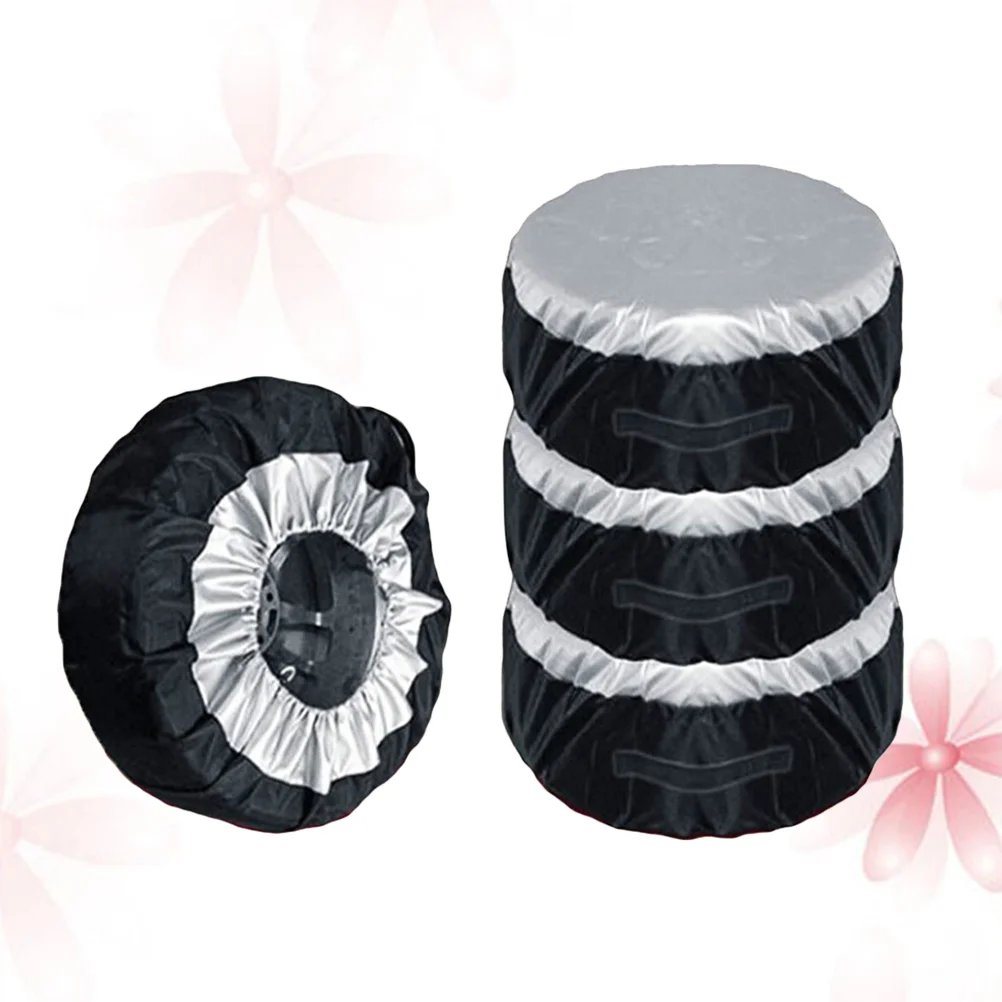 

4pcs Car Spare Tire Covers Dustproof and Rainproof Wheel Tire Covers for 65cm Tire