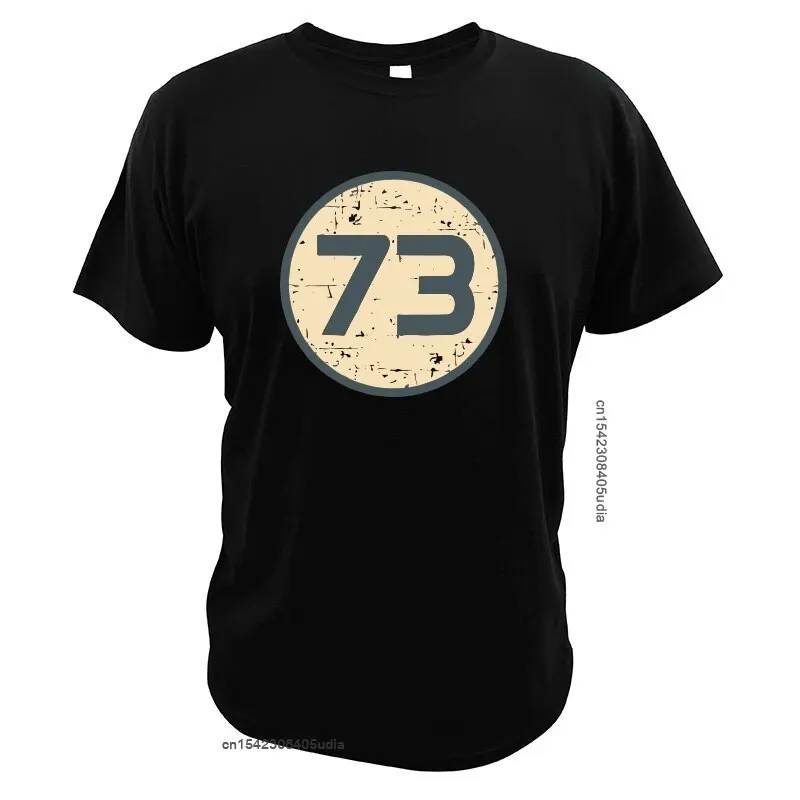 Sheldon Number 73 T Shirt The Tshirt Movie Eu Size Cotton Breathable Pure Crew Neck Tops Tee