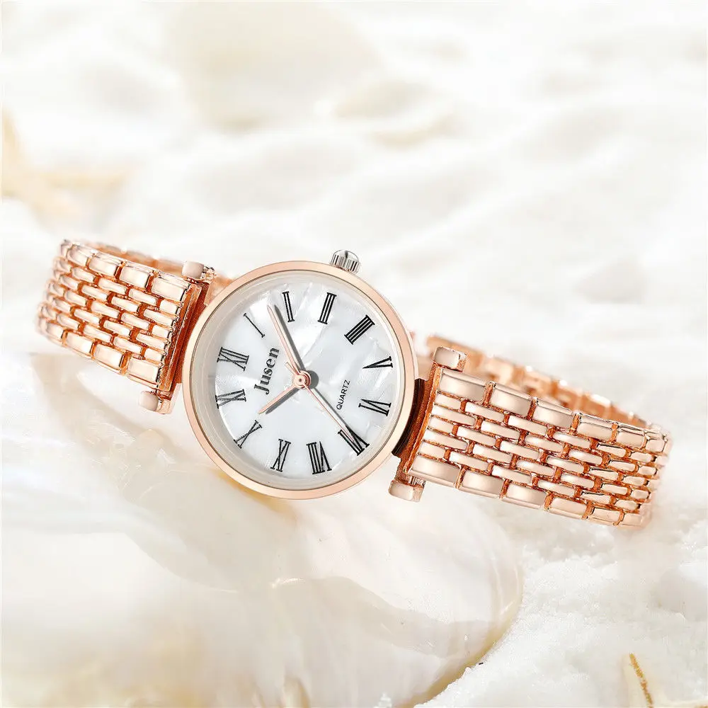 Fashion Roman numerals Women Quartz Watches Top Brand High Quality Stainless Steel Bracelet Wristwatch Relojes Feminino Saat