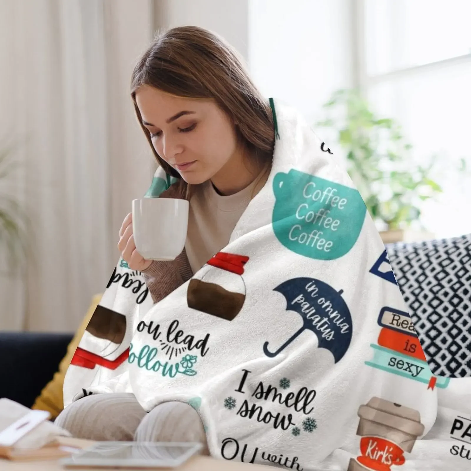 Набор наклеек Больше: Я запах снега В omnia paratus фильм Кирка Throw Blanket Мягкие большие