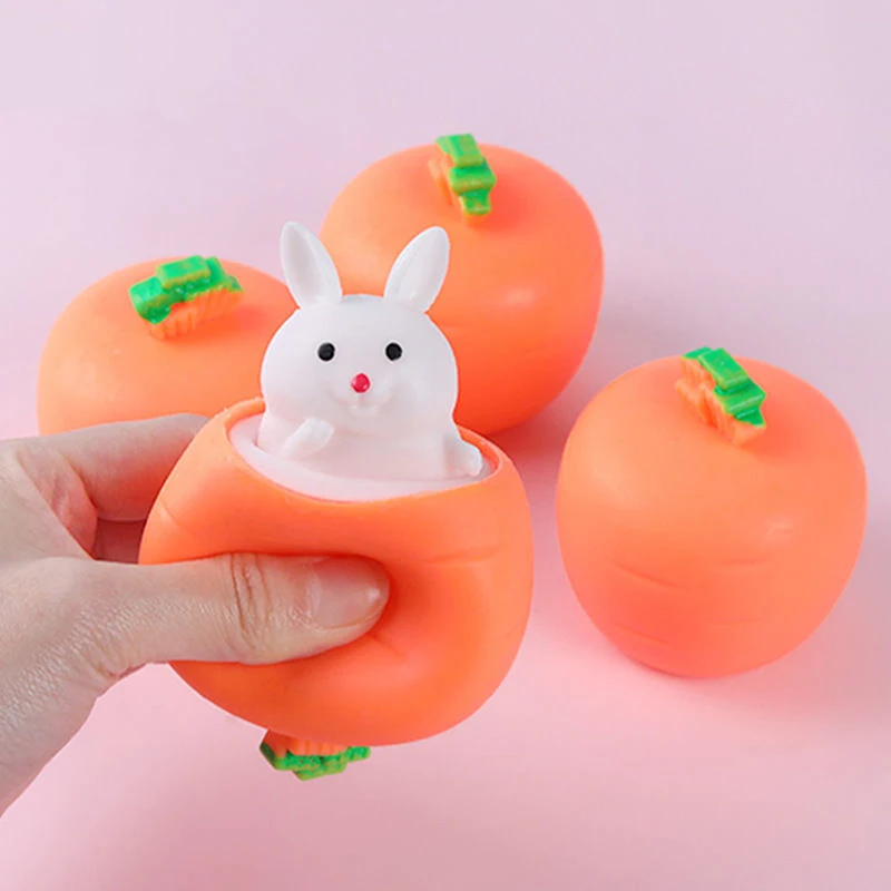 

Carrot Rabbit Cup Squeeze Toys Cute Cartoon Stress Relief Toys Children Kids Antistress Sensory Fidget Toy Pinching Toy Gifts