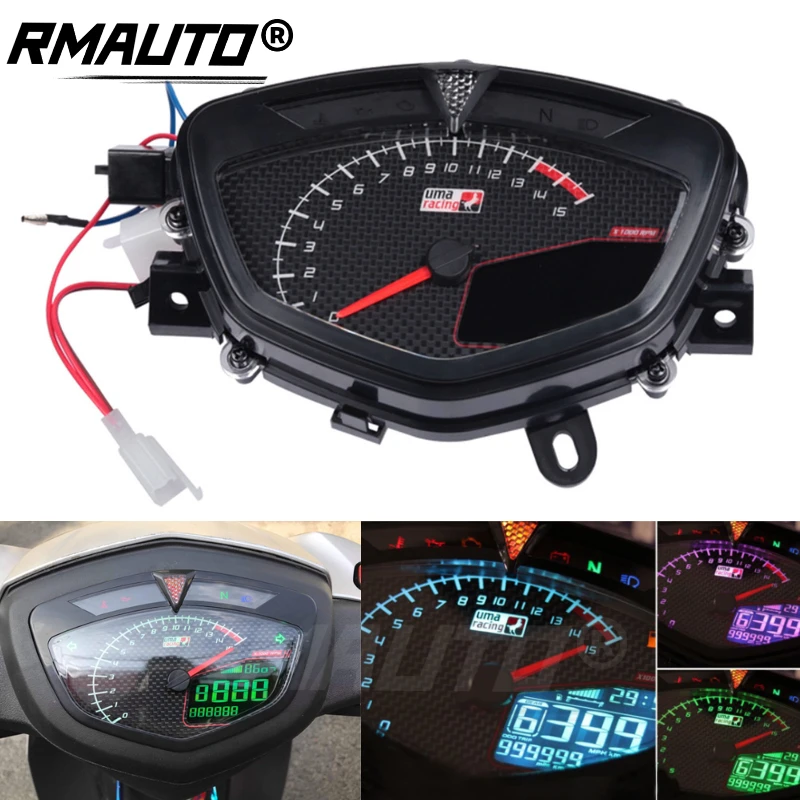 

Тахометр для мотоцикла UMA Racing, цифровой одометр, спидометр, измеритель, ЖК-дисплей для Yamaha LC135 V1