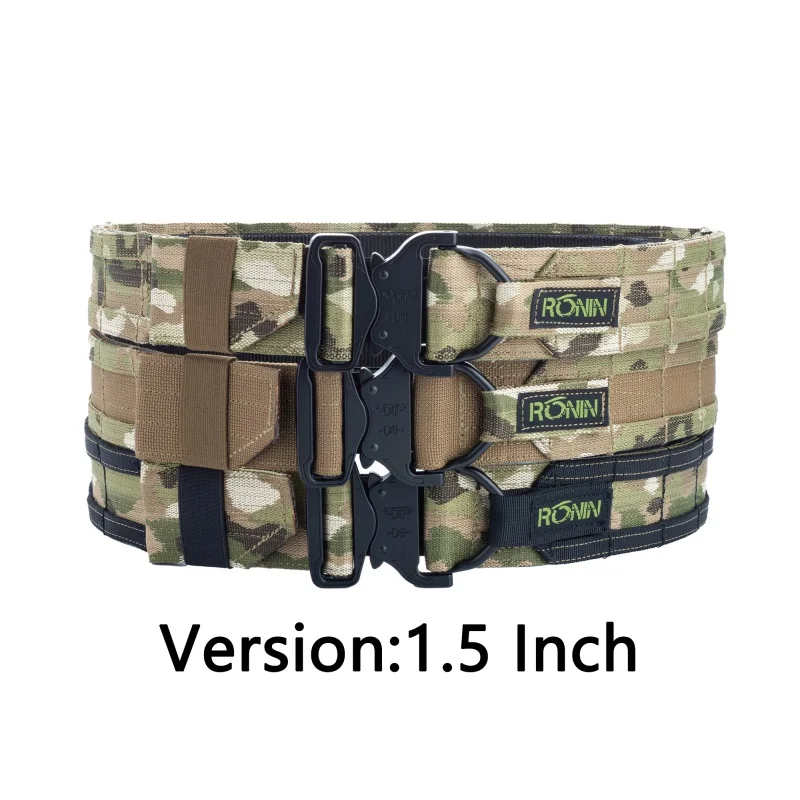 Ronin Style Tactical SENSHI Belt 【1.5 Inch】 Outdoor Military Hunting Double Layer Belt Molle System AIRSOFT