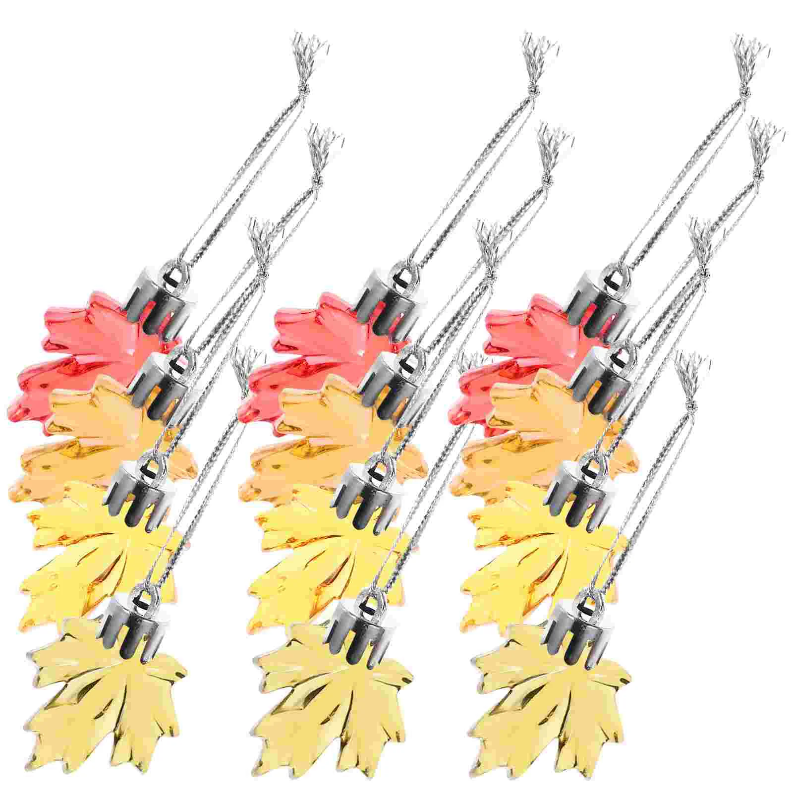 

24 Pcs Home Decoration Maple Leaf Hanging Window Tree Ornaments Plastic Ceiling