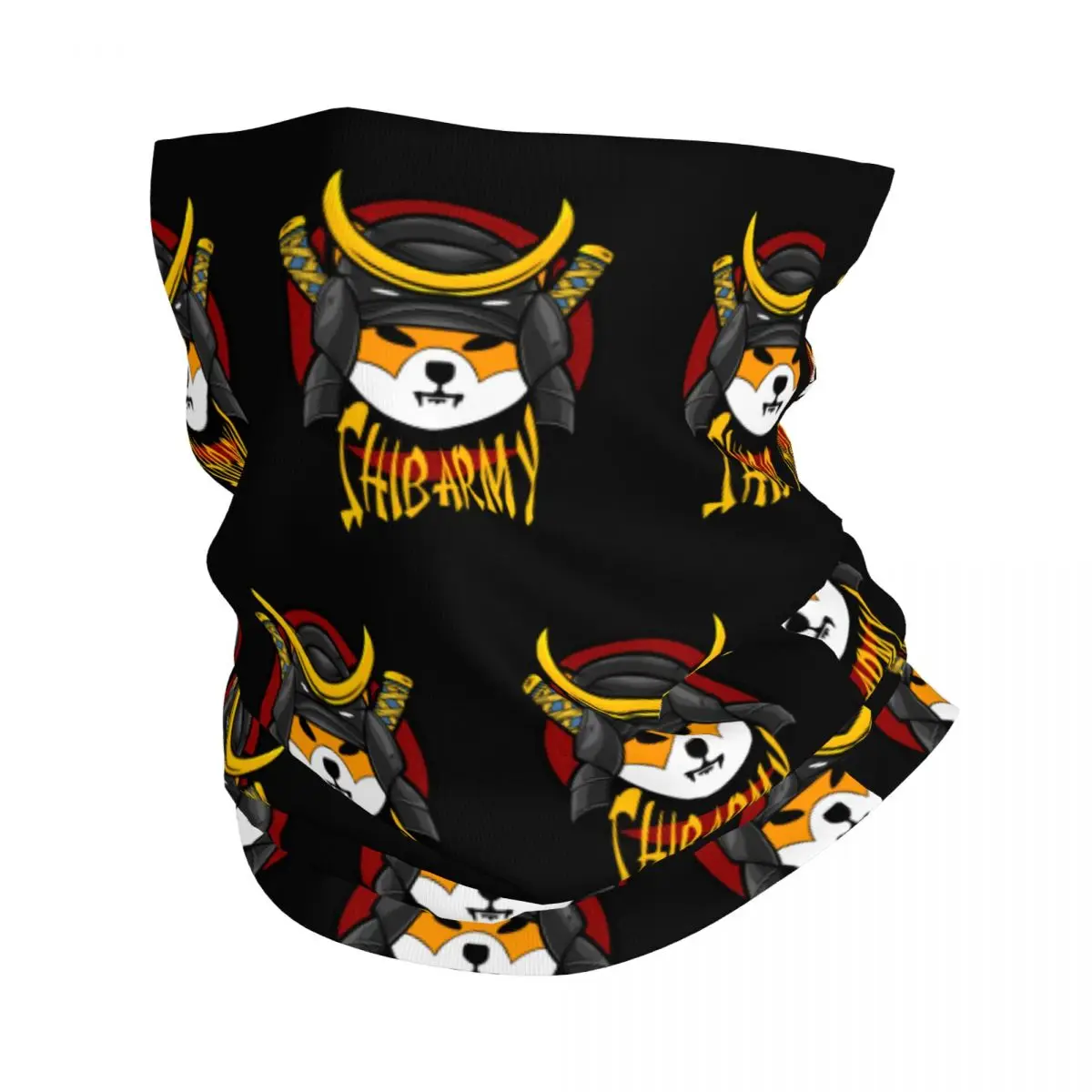 

Shib Army Shiba Inu Coin Bandana Neck Cover SHIB Token Doge Crypto Coin Japanese Samurai Mask Scarf Headwear Running Unisex