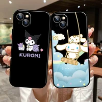 hello kitty kuromi phone case for funda iphone 13 11 pro max 12 mini x xr xs max 6 6s 7 8 plus se 2020 funda soft coque
