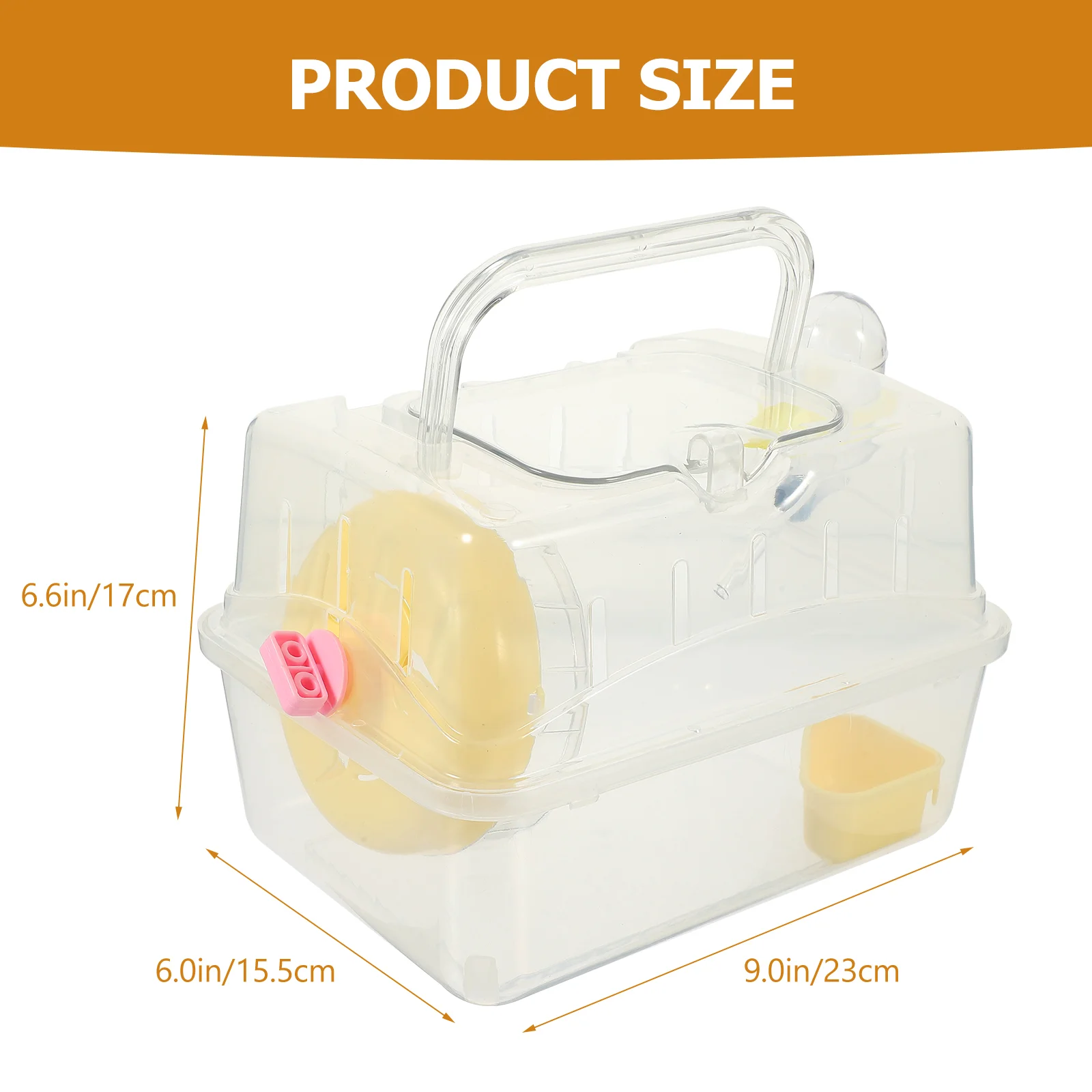 Hamster Cage Travel Case Mouse Guinea Pig Bedding Fully Transparent Carrying Carrier
