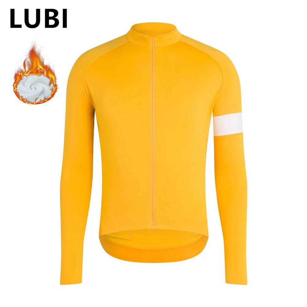 

2022 LUBI Зимняя Теплая Флисовая велосипедная Джерси с длинным рукавом MTB велосипедная одежда Maillot Ropa Ciclismo зимняя велосипедная одежда