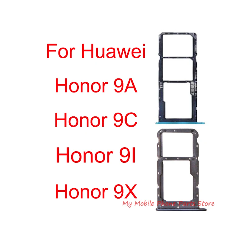 

10 шт., лоток для двух Sim-карт для Huawei Honor 9A 9C 9i 9X