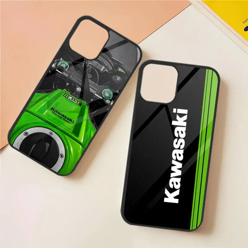 

Мотоцикл Kawasakis чехол для телефона ПК + ТПУ для Iphone Apple 12 Pro Max 11 13 14 Mini 6S 7 8 Plus X Xs XR задняя крышка