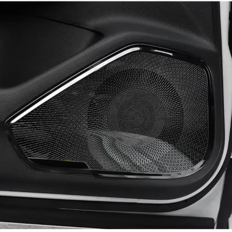 Фото Для Honda Civic 11-го поколения 2022 2023 2024 автомобильная внутренняя дверь аудио динамик крышка из нержавеющей стали стерео отделка аксессуары украшения №4