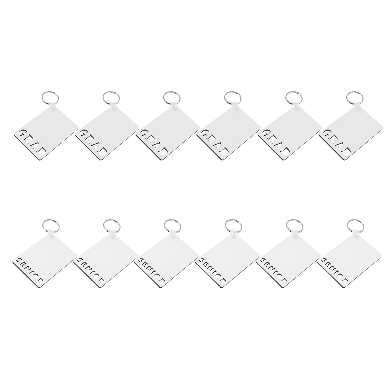 

Keychain Blank Sublimation Keyring Key Transfer Mdf Heat Graduation Keychains Ring Blanks Diy Side Double Holder Printed Tags