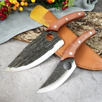 kitchen knives set forged meat cleaver knife professional chef knife set with bags sainless steel vegetable cutter slicer