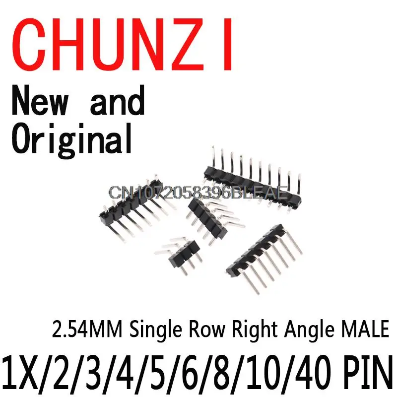 

Однорядный прямоугольный штырьковый разъем 10/40 мм, 10 шт., 1x/2/3/4/5/6/8/2,54, штырьковый разъем с шагом 3p/4p/6p/8p/20p/40p