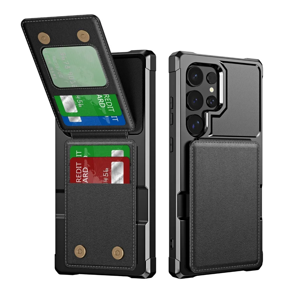 Чехол для телефона с отделением карт Samsung Galaxy S23 S21 FE S24 S22 S20 Plus Note 20 Ultra A55 A35 A15 A54 A34 5G