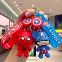 disney marvel creative bear keychain superhero iron man spider man captain america keyring pendant bag accessories key chain