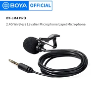 boya by lm4 pro wireless lavalier microphone for by wm4 prowm8 pro wm6s dslr camera smartphone vlog record live stream