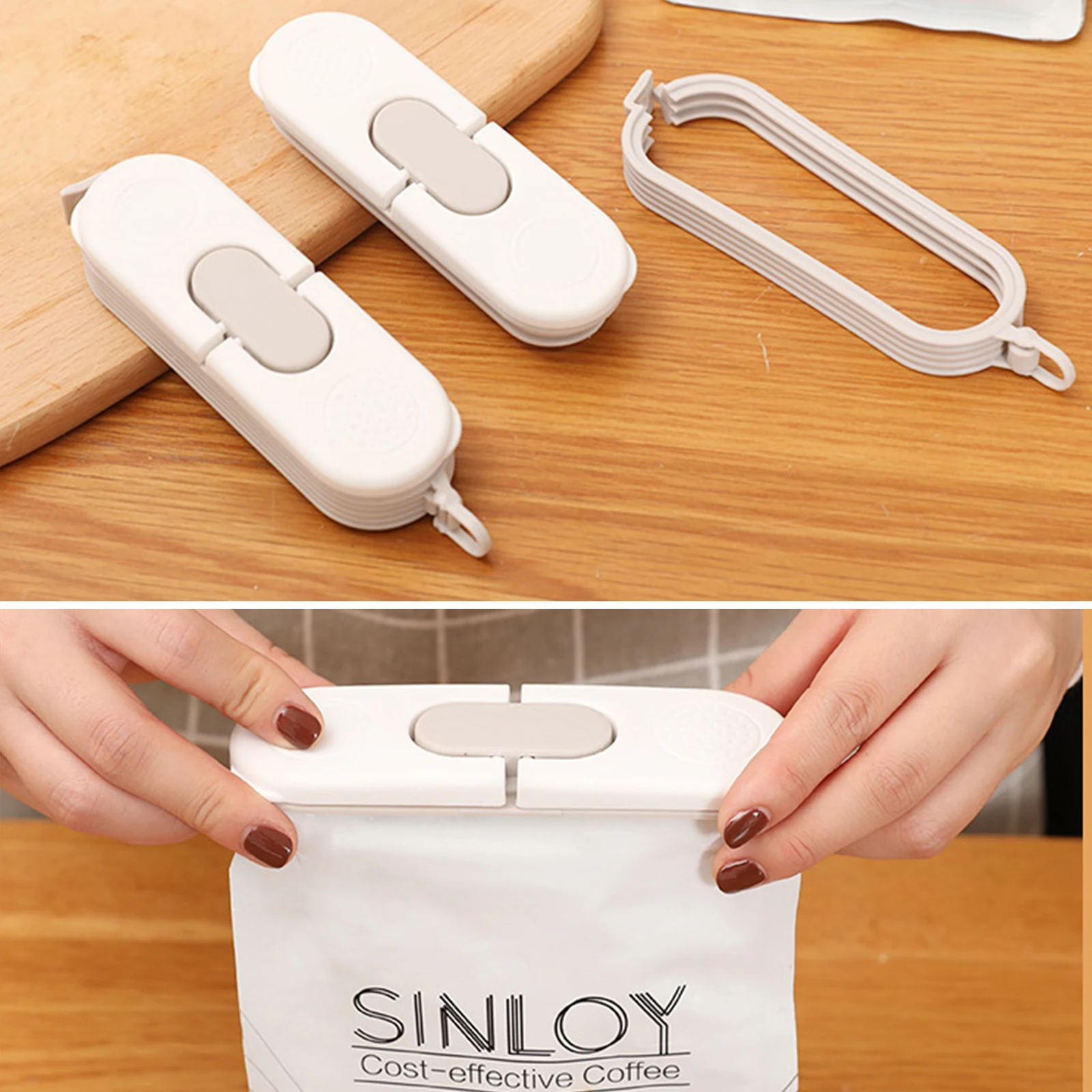 

Multifunctional double opening sealing discharge mouth food snack moisture-proof fresh-keeping plastic sealing clip