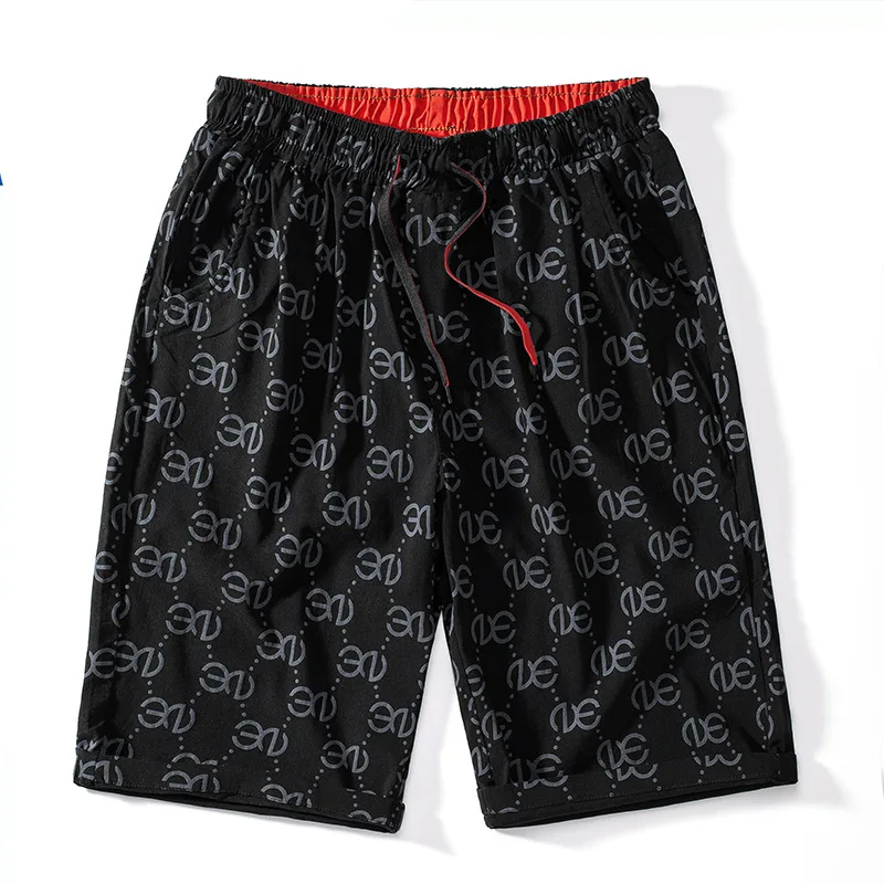 

Men's Summer Alphabet Print Plus Fertilizer Plus 9XL Loose Shorts Men's Casual Beach Shorts