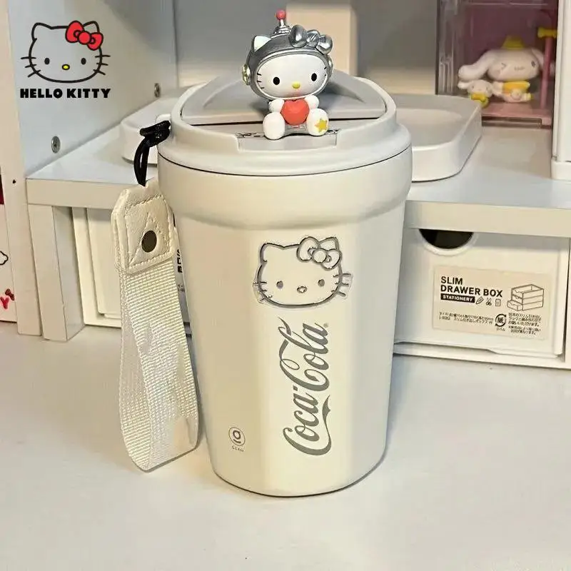 

Милая Подлинная Sanrio, термос Hello Kitty, чашка с мультипликационным аниме 480 мл, чашка для воды, милая Студенческая чашка из нержавеющей стали 316, подарок для девушки