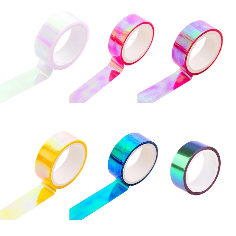 

HXBD Glitter Scrapbooking Tape Decorative Reflective Tape Width 4cm for Diary Decor