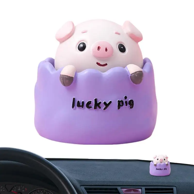 Игрушечный автомобиль Счастливая свинья на приборной панели Статуэтка и фигурка