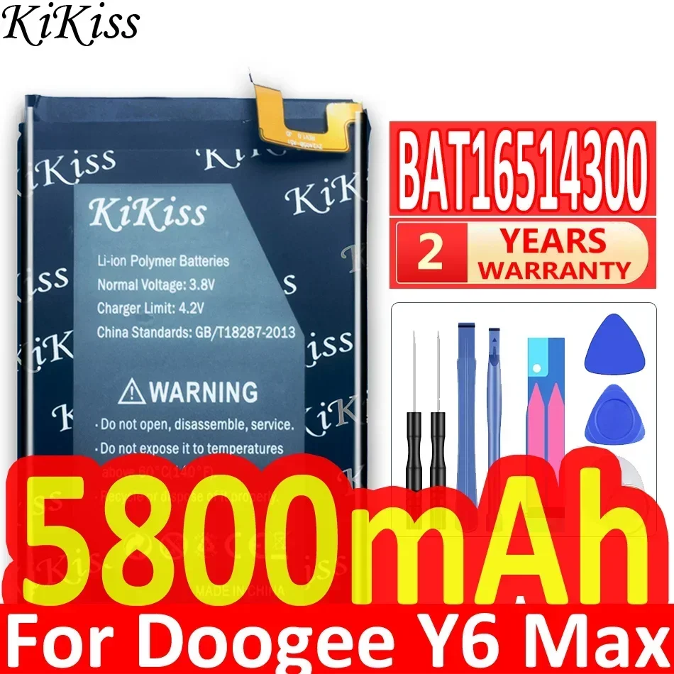 Аккумулятор KiKiss для мобильного телефона Doogee Y6 Max Y6Max BAT 16514300 5800 мАч