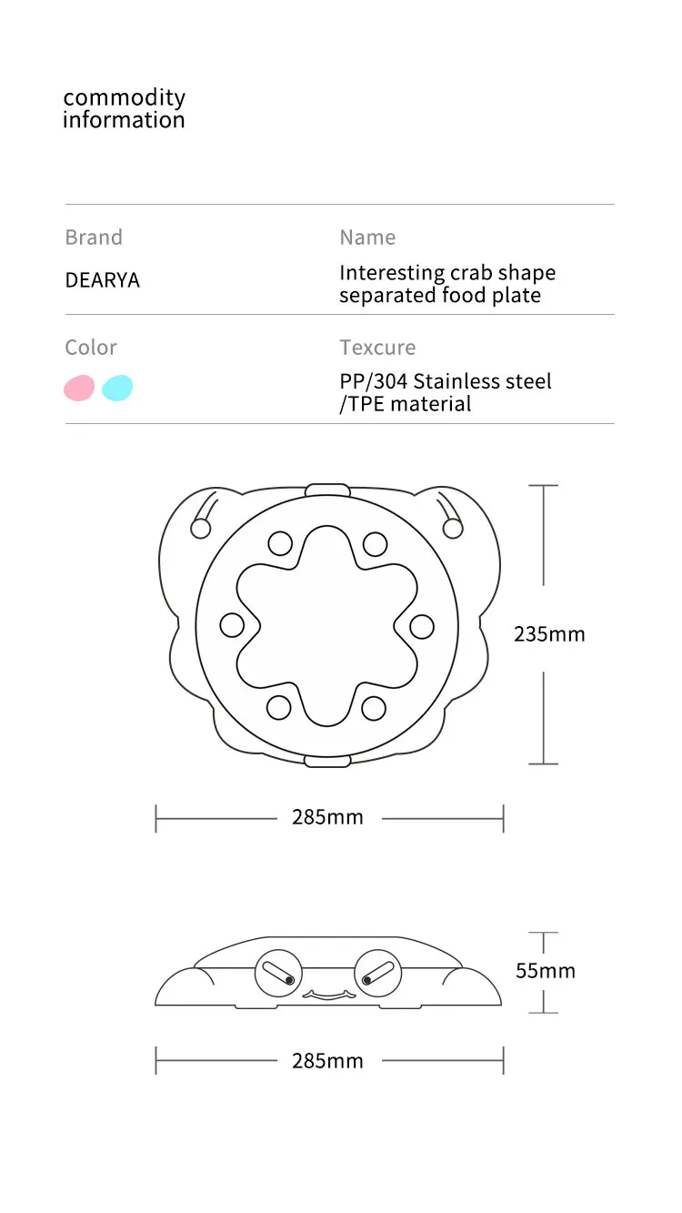 Интересная тарелка для краба из нержавеющей стали с вилкой и ложкой