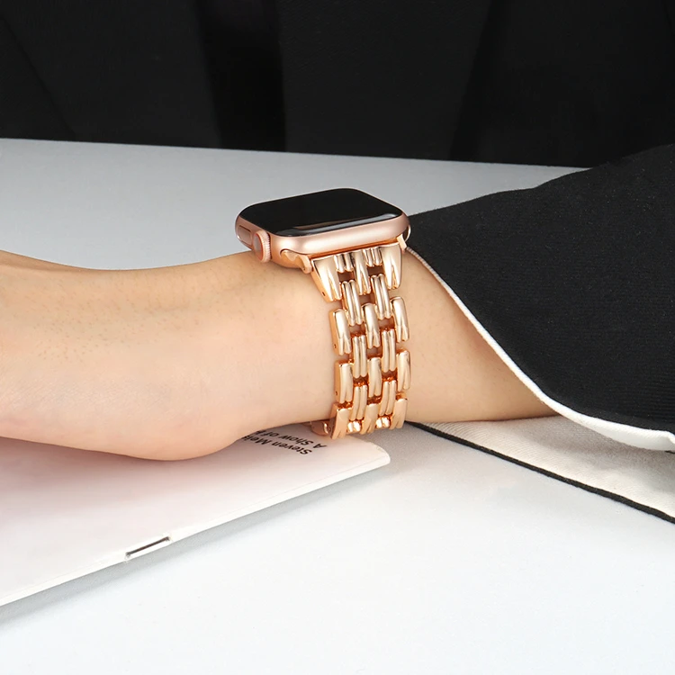 For Apple Watch7 Watch Strap Apple Watch 8 Generation Iwatch654321se Metal Watch Strap Advanced Sense Chain 45/41/40/44mm