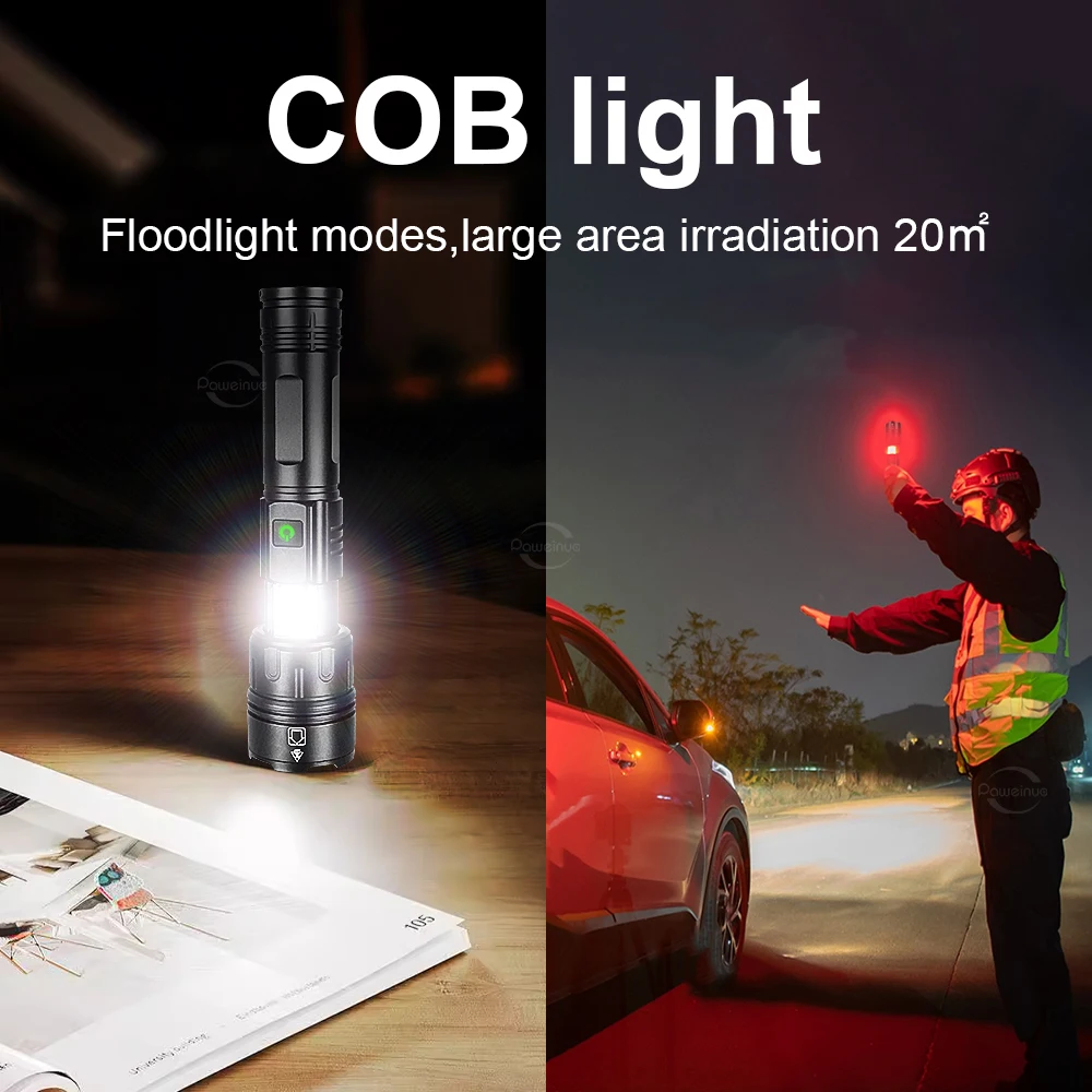 Фонарик XHP120 с увеличением 1000 м супер яркий мощный перезаряжаемый фонарь для