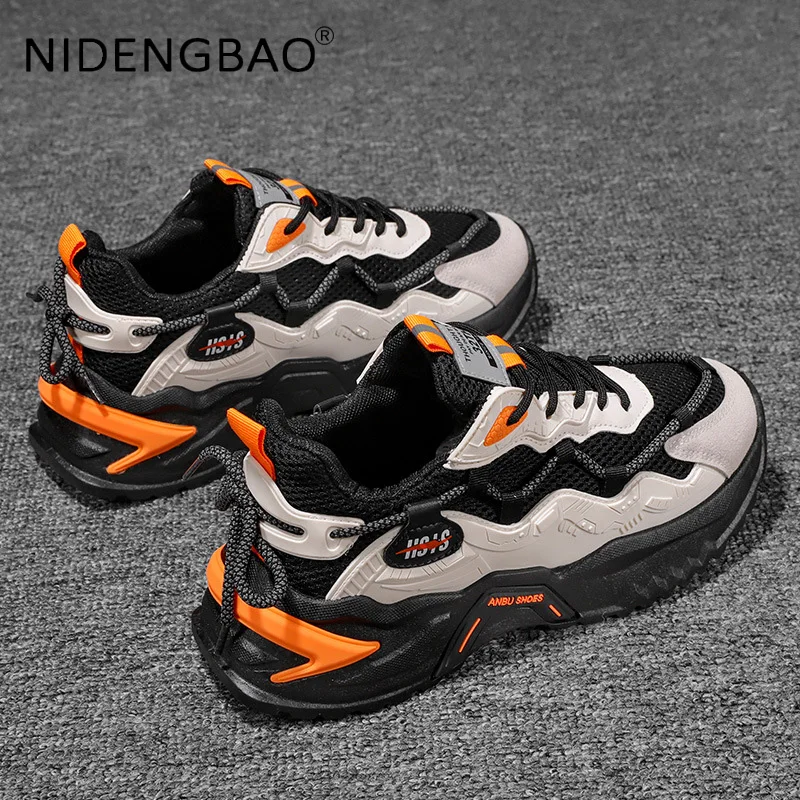 Men Casual Shoes Breathable Chunky Sneakers Walking Running Sports Shoes Fashion Young Male Platform Footwear Tenis Masculino