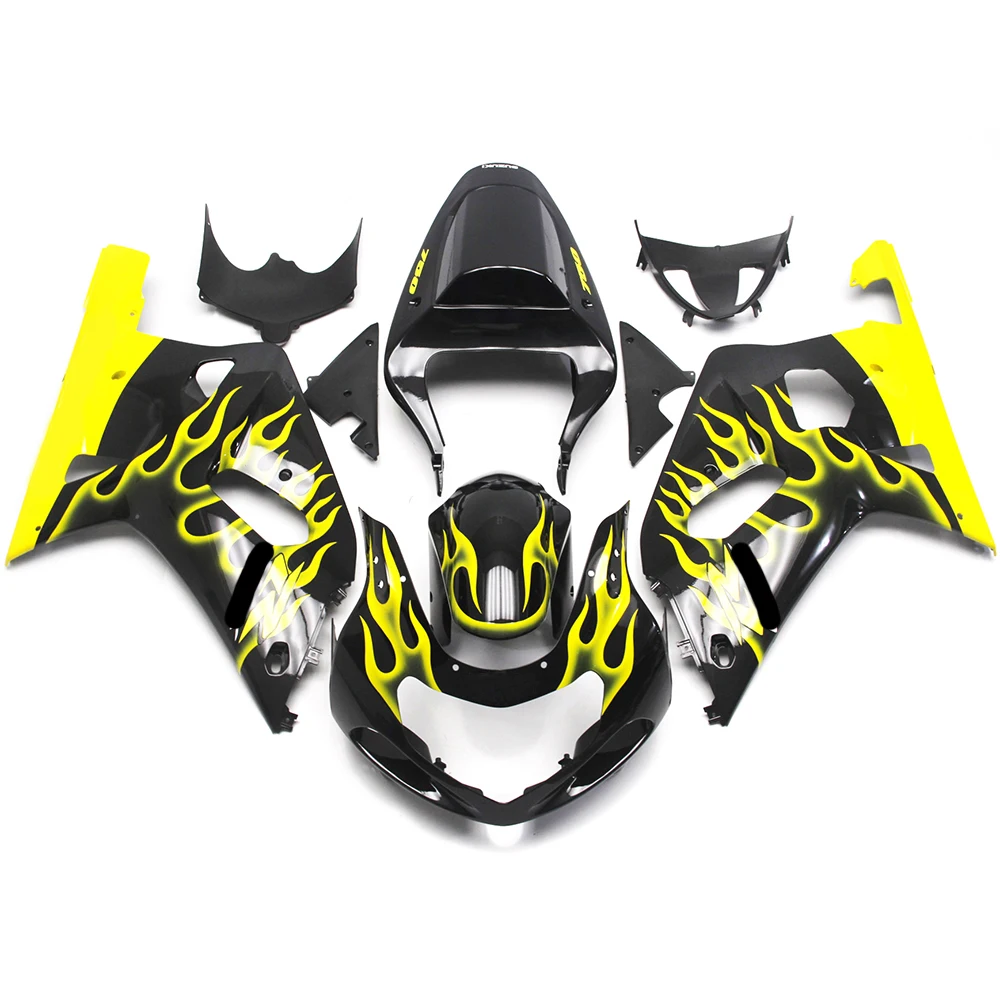 

Мотоциклетный полный комплект обтекателей для SUZUKI GSXR 600 GSXR 750 K1 K2 K3 2000 2001 2002 2003 ABS пластиковый Инжекционный кузов черный