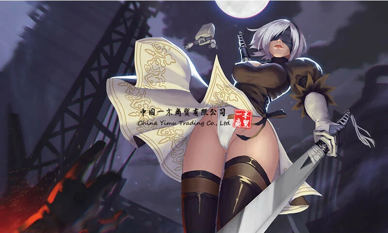 

Poster Anime sticker Nier Automata 2B Art Home Wall decals Decor Otaku Gifts