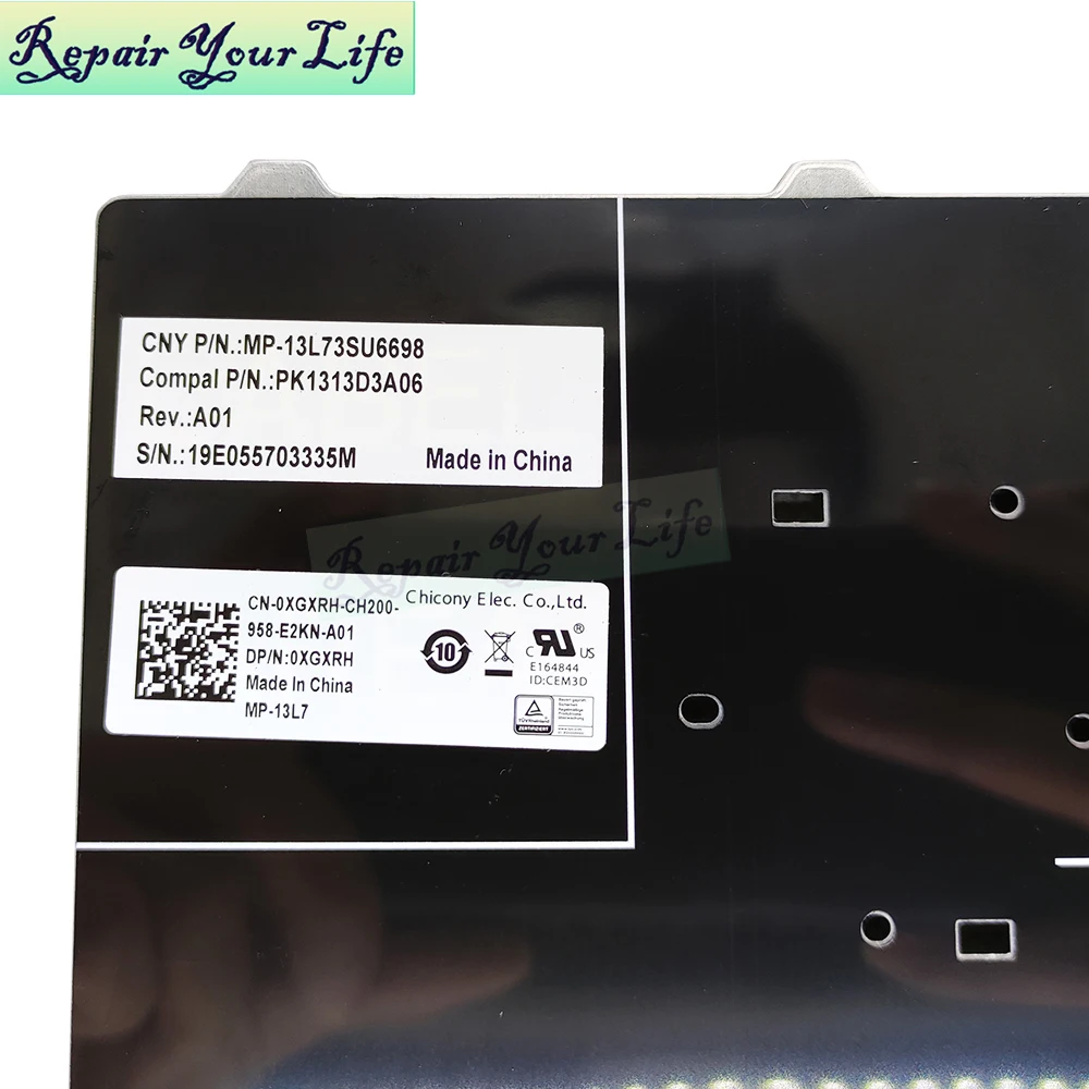 Фото Американская русская клавиатура для Dell Latitude 13 3340 3350 E5450 E5470 E7450 E7470 0XGXRH XGXRH английские клавиатуры для ноутбуков без подсветки №5