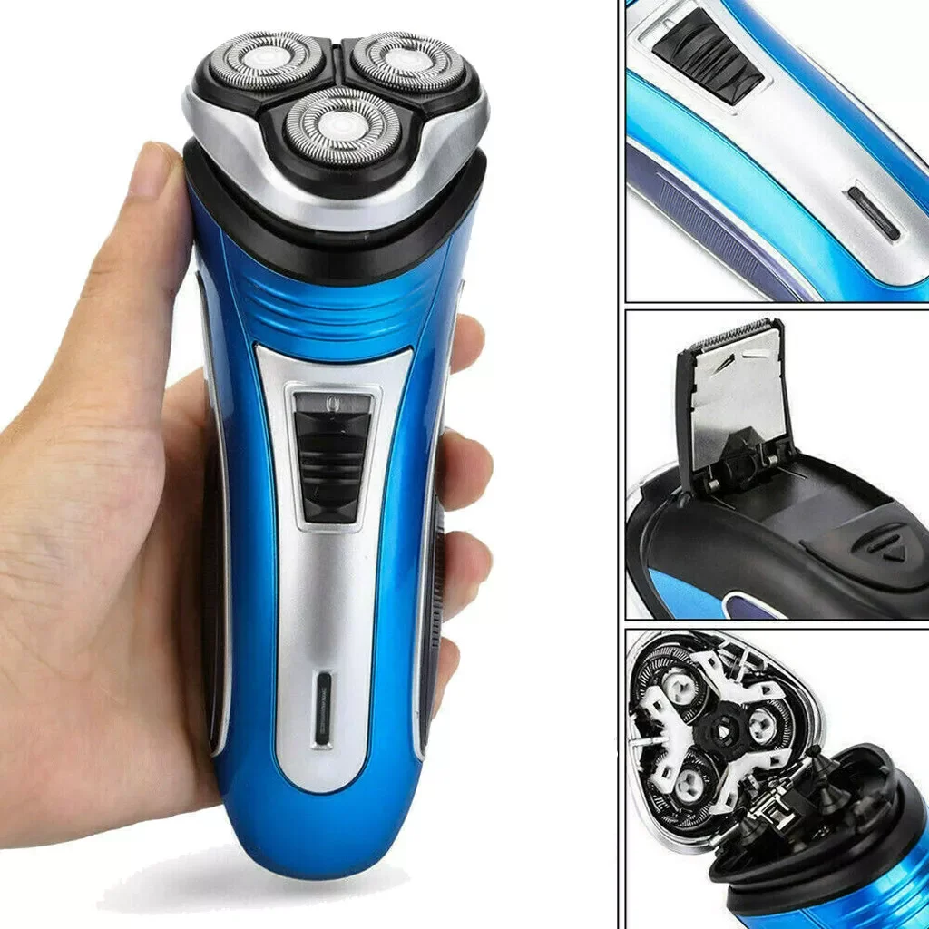 

NEW2023 4 in1 Multifunction Men Professional Rotary Beard Shaver 3D Triple Floating Head Trimmer Hair Clipper Set