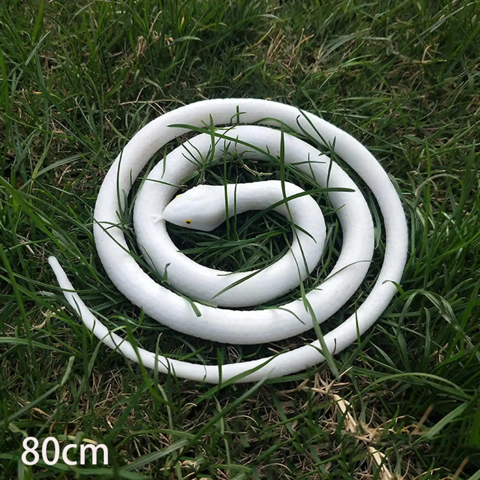 

New Fake Snake Vivid Simulated Snake Toy Realistic Snake Prank Prop Cosplay Props Tricky Playthings gifts White 120cm 140cm