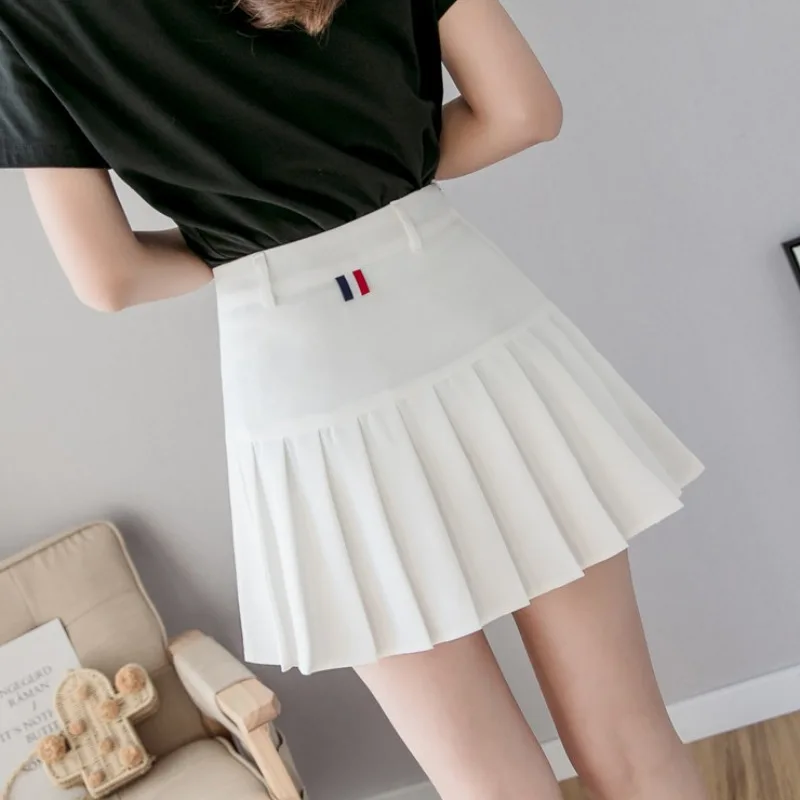 

Y2k Harajuku Pleated Stitching A-Line Casual Cotton Cute Sweet Short Mini Skirts Summer Korean Fashion High Waist Women Skirt