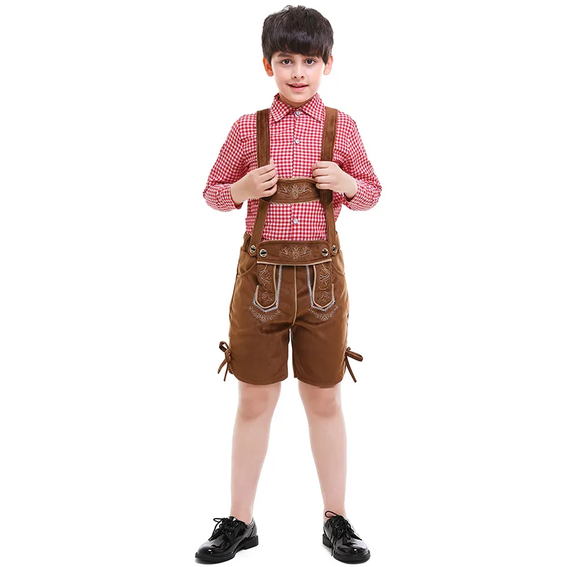 

Костюм на Октоберфест Lederhosen, баварский Немецкий фестиваль, пивной косплей для мальчиков-подростков, костюм на Хэллоуин Марди Гра