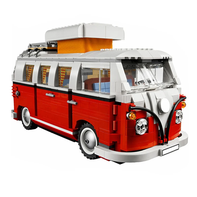 

Техническая Серия Volkswagen T1, автомобиль-кемпер, фургон VW, модель автомобиля, строительные блоки, совместимые с 10220, блоки «сделай сам», игрушки ...
