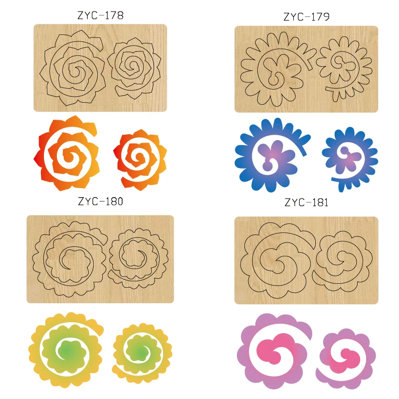 Цветочная деревянная форма для резки подходит высекальных машин