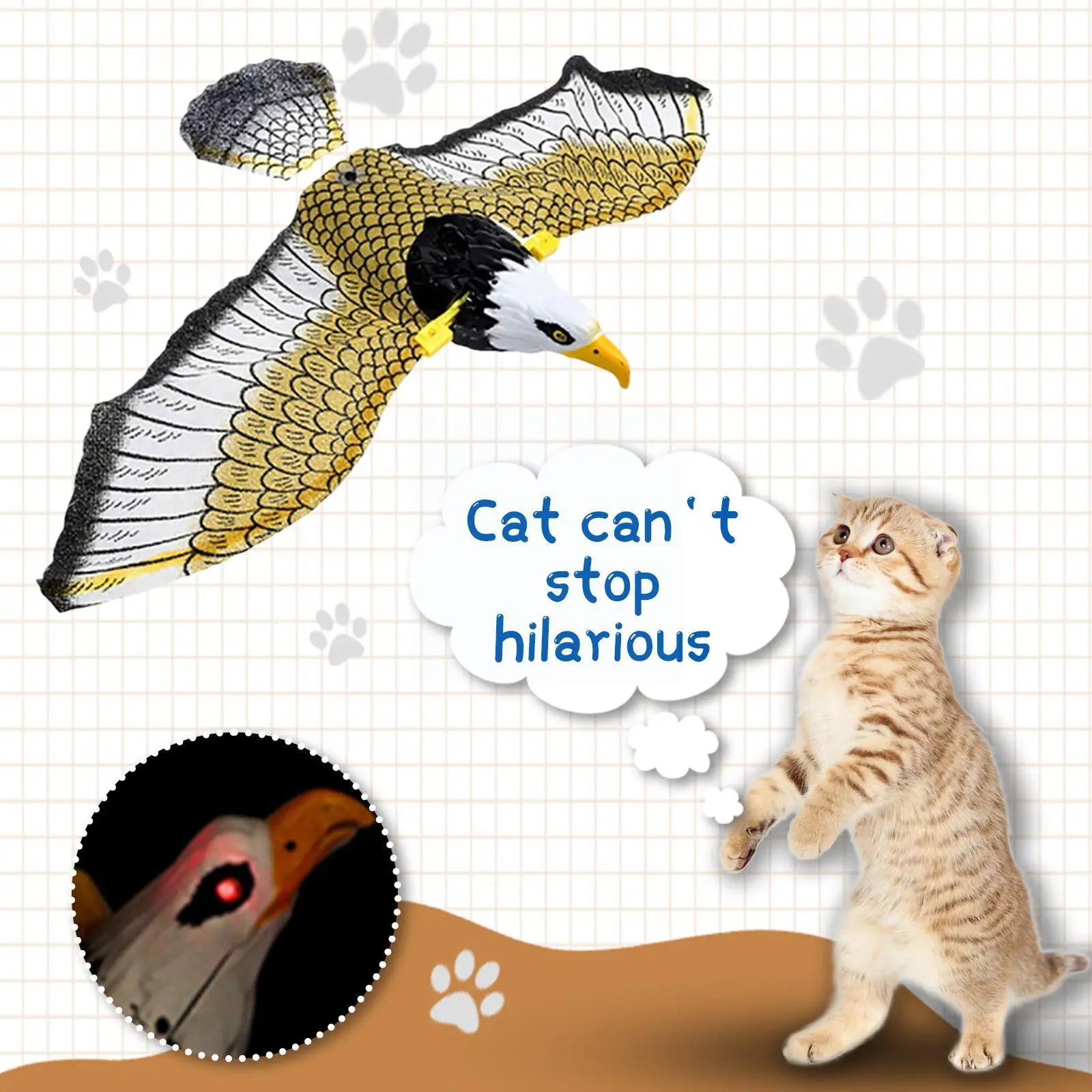 

Bird Repellent Scare Hanging Eagle Flying Bird Scarer Decoy Portable Garden Garden Flying Decor Protect Scarecrow Bird Cont D5h8