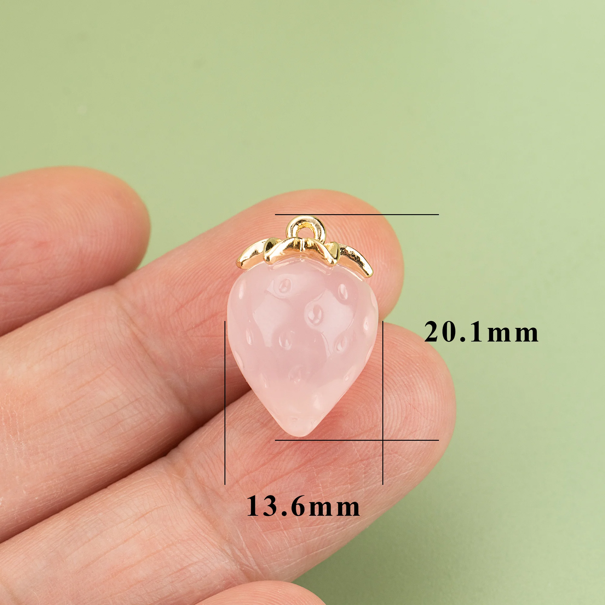 YEGUI MF93 ювелирные аксессуары акрил позолота 18 карат медь форма клубники подвески