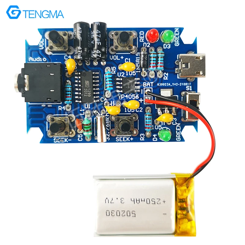 Комплект цифрового FM-радиоприемника, комплект для сборки электромонтажных плат, сварочные детали для обучения «сделай сам»